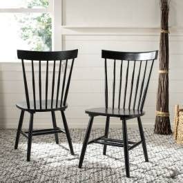 Parker H Spindle Dining Chair In Black Set Of Safavieh