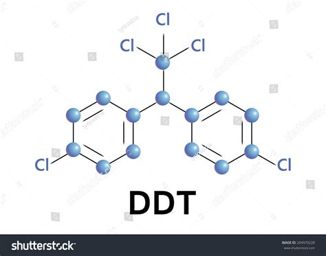 Ddt Dichlorodiphenyltrichloroethane Molecule Structure Medical Vector ...