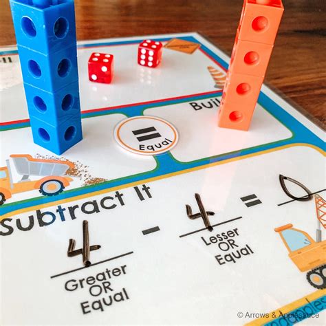 Subtraction Activity Math Dice Game Printable Homeschool - Etsy