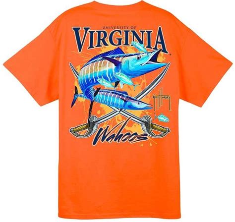 Guy Harvey University Of Virginia Wahoos Back Print Pocketless Menstee