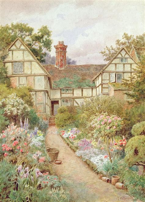 Cottage Garden By Thomas Nicholson Tyndale Garden Painting Cottage