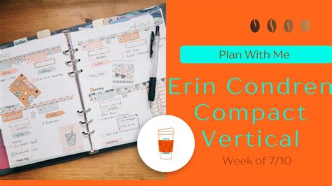 Erin Condren Compact Vertical Edition Plan With Me Week Of 7 10 YouTube