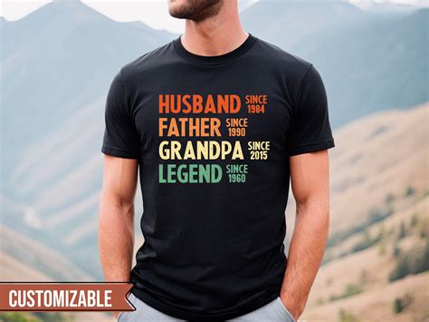 Legend Husband Daddy Papa Customized Tshirt Personalized Husband Dad