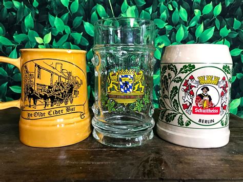 German Beer Mugs England Brewery German Brew Cider Mill Berlin Etsy