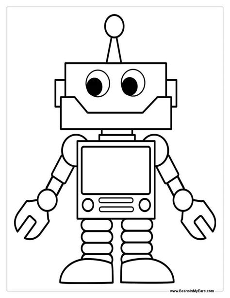 Disparo De Robot Para Colorear Imprimir E Dibujar ColoringOnly