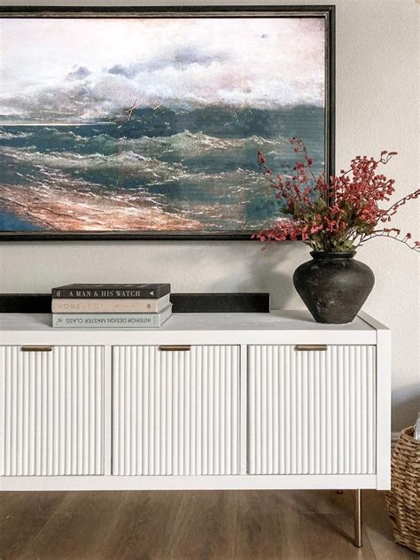 Best Ikea Hack Ikea Kallax Into A Fluted Media Console XO My Home