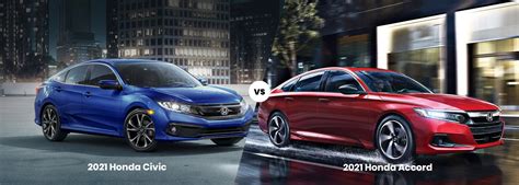 Honda Civic Vs Accord Sedan Price Mpg Engine Dimensions