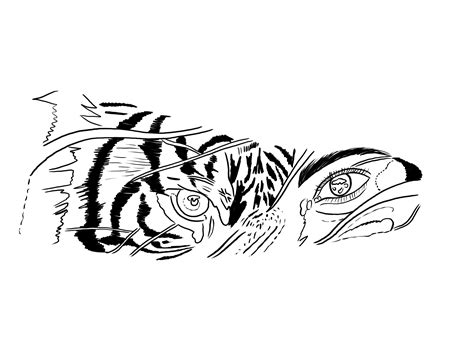 Tiger Eyes Tattoo Design