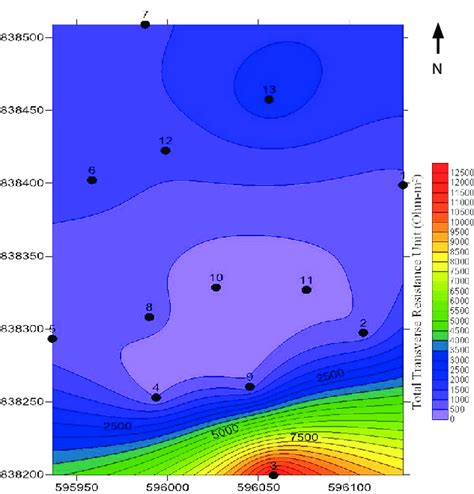 Total Transverse Resistance Unit Map Of The Study Area Download