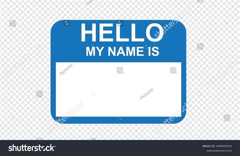 151 Blue Red Name Tag Blank Sticker Hello Name Images Stock Photos