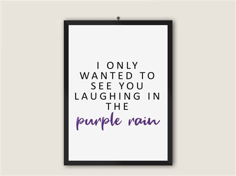 Prince Purple Rain Lyrics Poster Wall Art Print Unique Artwork | Etsy