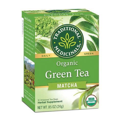 Traditional Medicinals Organic Green Tea Matcha Tea Bags 16 Ea