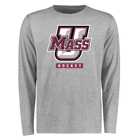 Umass Minutemen Heathered Gray Hockey East Long Sleeve T Shirt