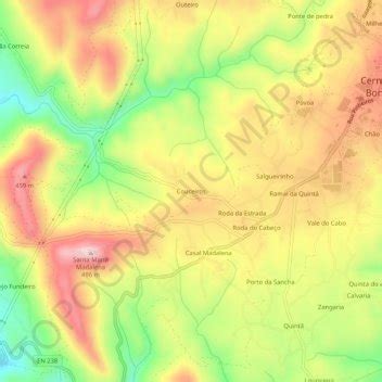 Topografische Karte Couceiros H He Relief