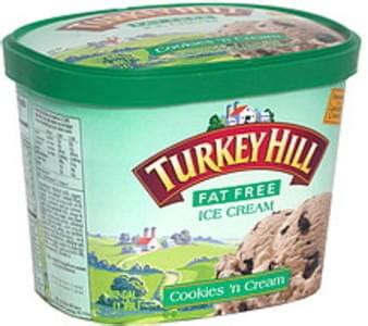 Turkey Hill Cookies'n Cream, Fat Free Ice Cream - 0.5 gl, Nutrition ...