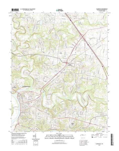 Mytopo Clarksville Tennessee Usgs Quad Topo Map