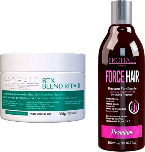 Kit Blend Repair Prohall 300g Máscara Force Hair 500ml