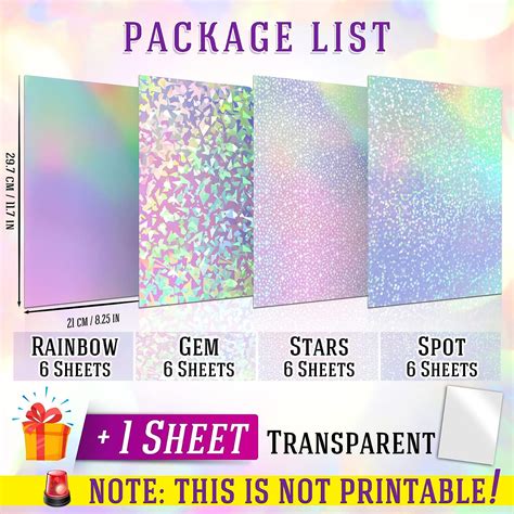 Koala Holographic Laminate Sheets A Clear Holographic Sticker Paper