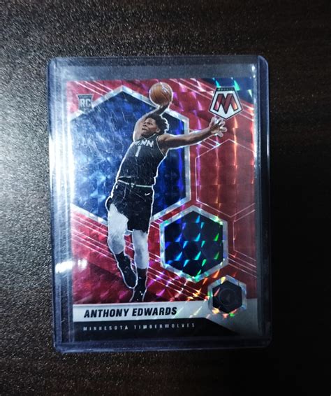 ANTHONY EDWARDS RED MOSAIC RC ROOKIE 2020 21 PANINI MOSAIC NBA