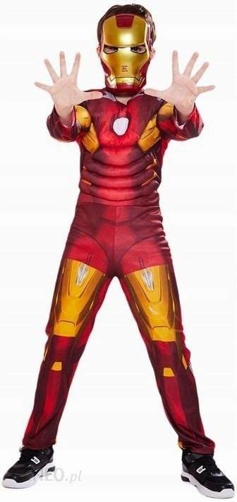 Strój Przebranie Mięśnie Maska Ironman Iron Man Bohater Avengers M