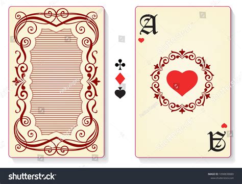 Playing Card Template Stock Vector (Royalty Free) 1098838880