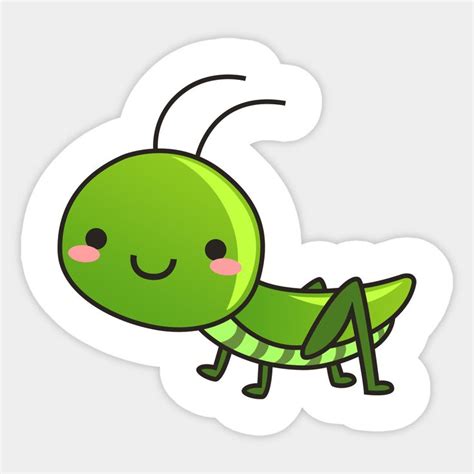 Cute Grasshopper Insect by tee-love-co | Cute food drawings, Easy drawings, Grasshopper