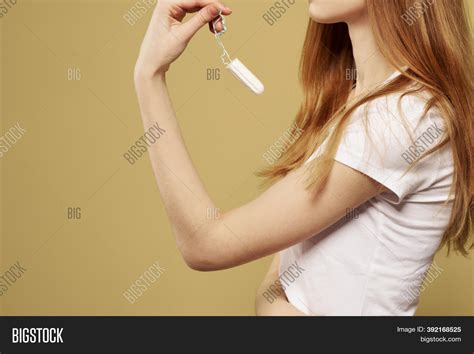 Girl Tampon Her Hand Image And Photo Free Trial Bigstock