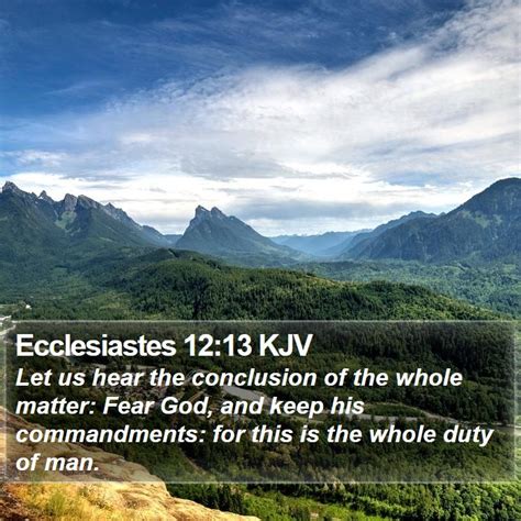 Ecclesiastes 12 13 Kjv Bible Verse Images