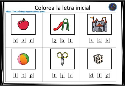 Pinta La Letra Inicial 2 Imagenes Educativas B70