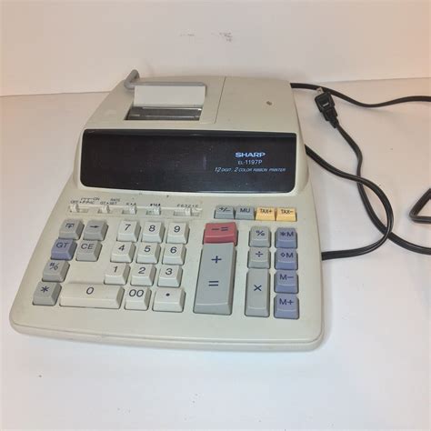 Sharp El 1197p 12 Digit Electrical 2 Color Printing Calculator 74000016712 Ebay