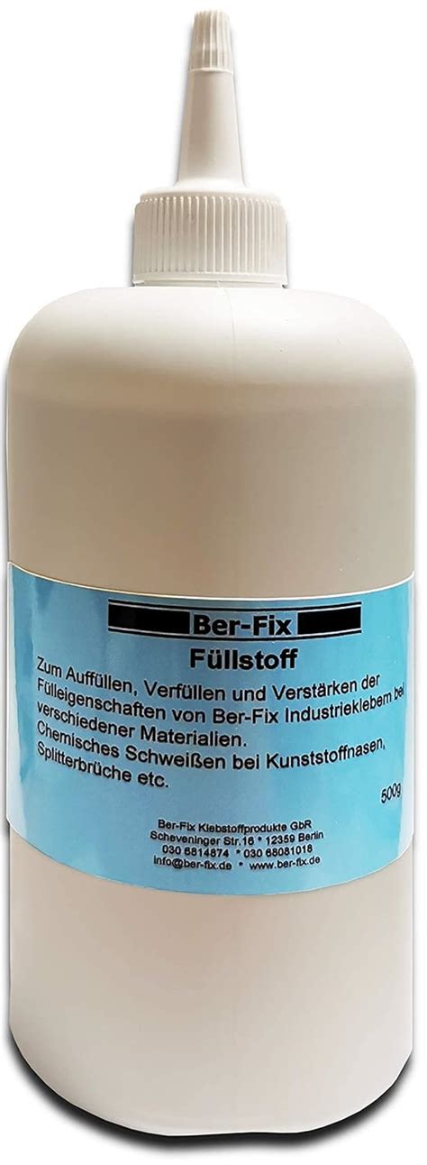 Ber Fix Sekundenkleber Industriekleber Füllstoff 500g Amazon de