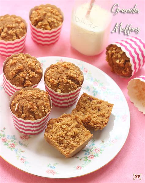 Granola Muffins Recipe - Sharmis Passions