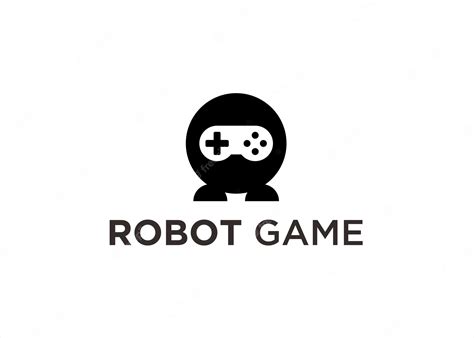 Premium Vector Robot Game Logo Design Vector Illustration