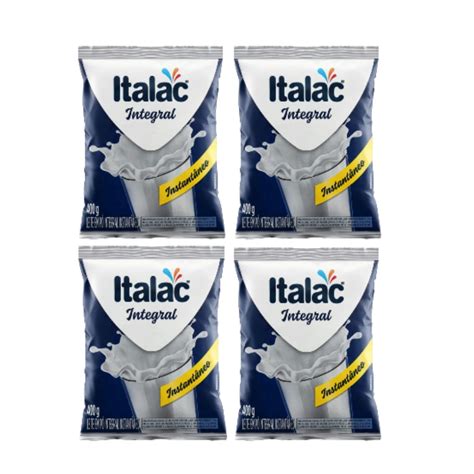 KIT LEITE EM PÓ INTEGRAL INSTANTÂNEO 400G 4 UNIDADES ITALAC