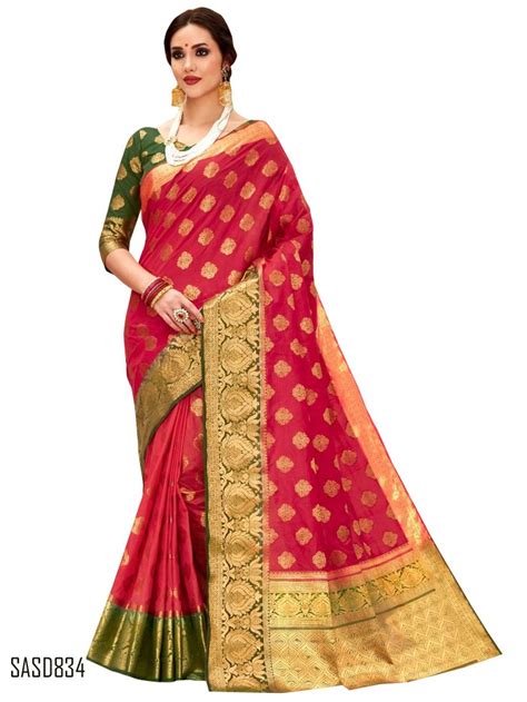 Traditionalfashiondesigner Wedding Wear Pink Color Silk Saree 5 5 M