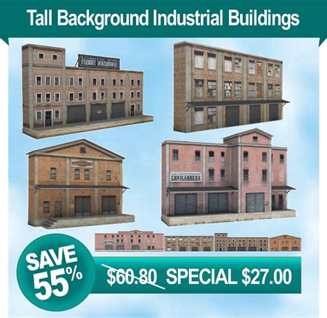 Tall Warehouses Pack Deal - Model Buildings