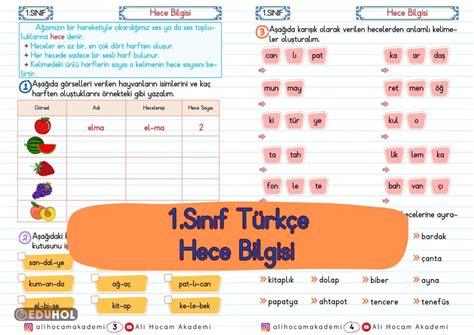 S N F T Rk E Hece Bilgisi Eduhol Ders Videolar Zle Online