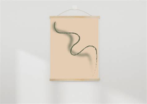 Minimalist Green Line Wall Prints, Modern Minimalist, Terracotta Tones ...