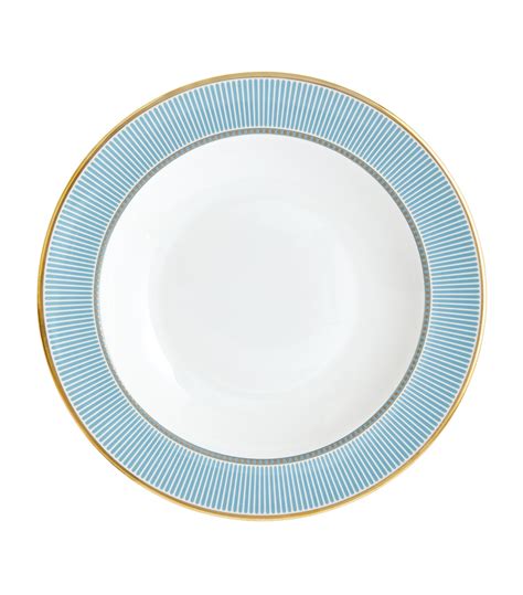 Wedgwood Green Bone China Helia Soup Plate 15cm Harrods UK