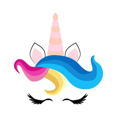 Cara De Unicornio Feliz Estilo Dibujado A Mano Solo Cree Ilustraci N De