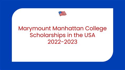 Marymount Manhattan College Scholarships in the USA 2022-2023