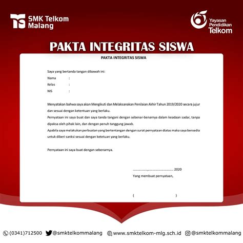 Smk Telkom Malang On Twitter Untuk Menjaga Integritas Ujian Akhir