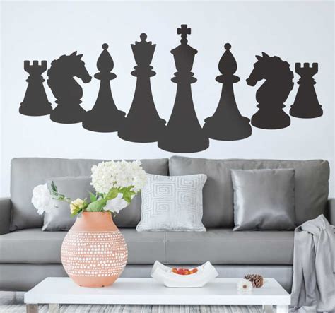 Chess figures board game wall art decal - TenStickers