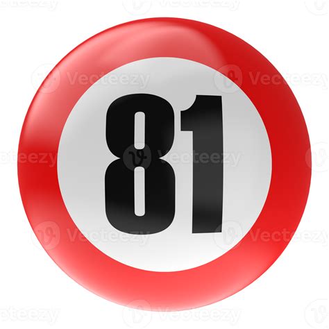 Ball Number Red 3d Render Png Transparent 27256674 Png