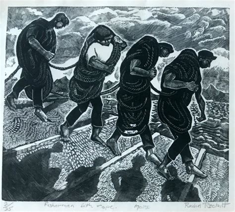 Rachel Reckitt Fishermen With Rope The Cut Image Modern British