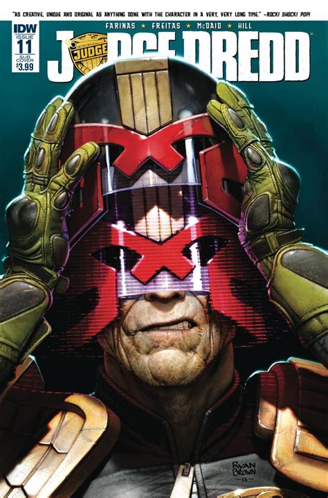 His "Face!" - 'JUDGE DREDD' Issue #11 Cover (Ryan Brown) : r/JudgeDredd