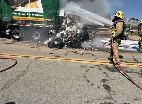 Fire Crews Extinguish Garbage Truck Fire East Of Santa Maria News