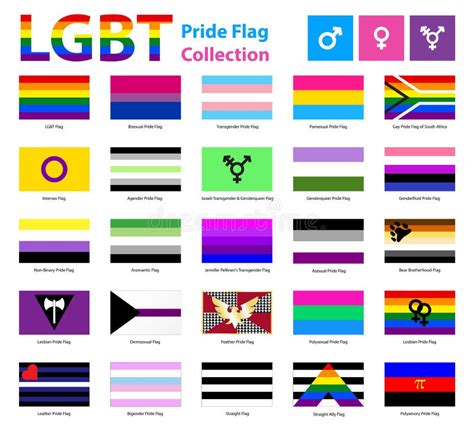 Funzionario Pride Flag Collection Lesbian Di Lgbt Gay Bisessuale E