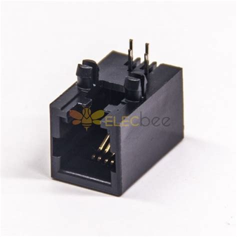 Rj11 4p4c Coupler Black Plastic Unshielded 90 Degree Ethernet Netword