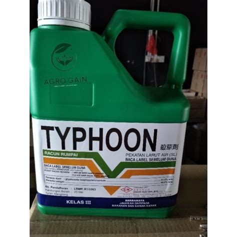 L L Typhoon Glyphosate Racun Rumput Rumpai Ladang Herbicide Weed